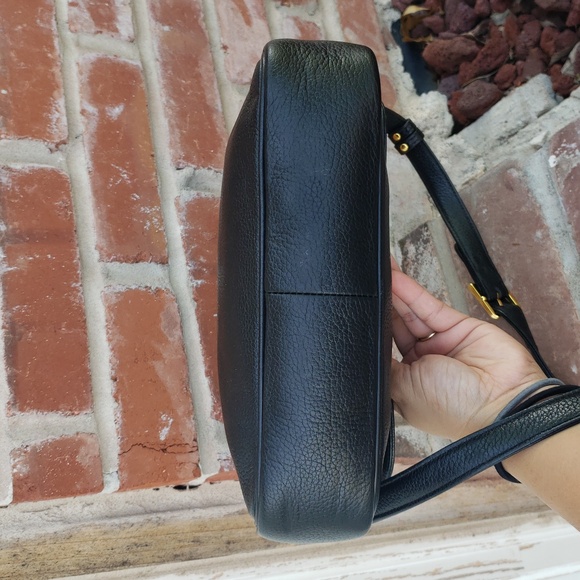 Vintage Y2K MCM Womens Black Leather Crossbody Bag Designer Classic Germany - Picture 6 of 17